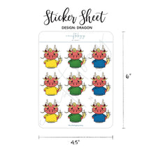 Load image into Gallery viewer, Dragon Lunar New Year Sticker Sheet / Pack of 6
