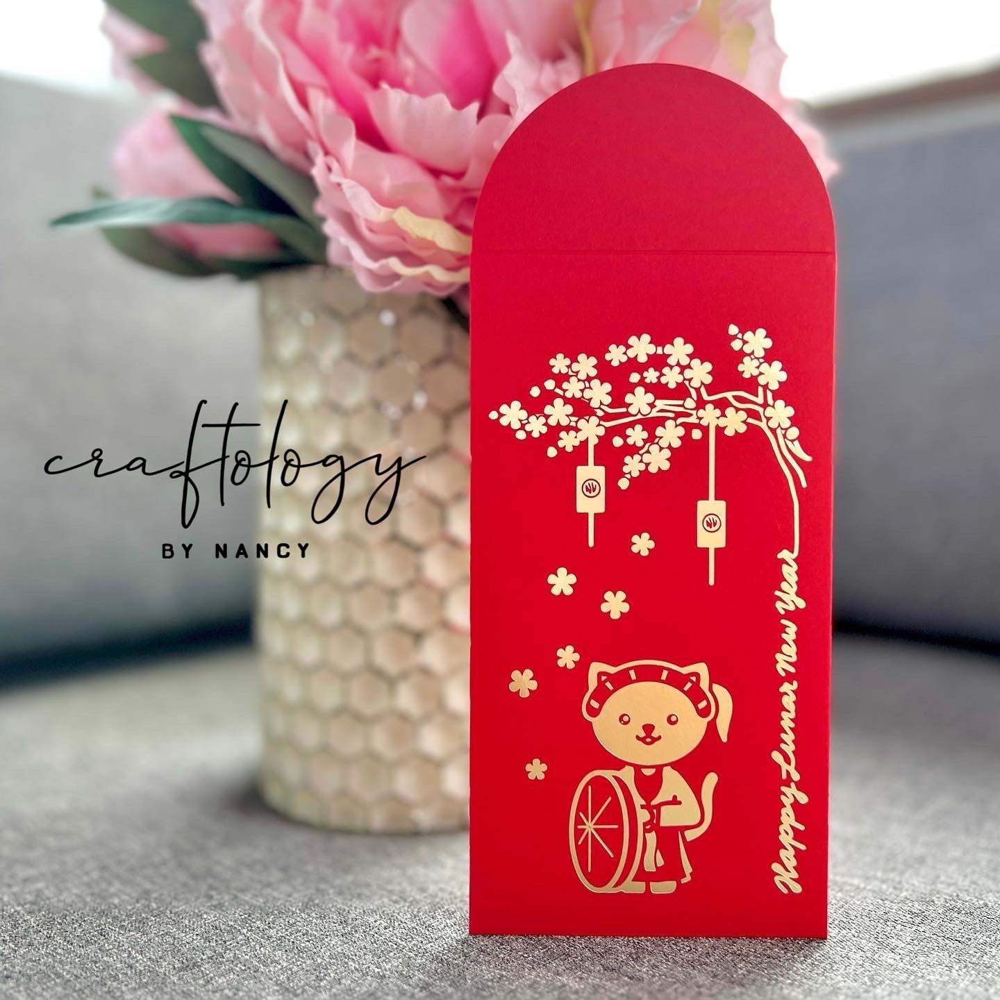 Lucky Red Pockets for Lunar New Year, Vietnamese New Year Red Envelope for Money, Tet, Li Xi, Lucky Money Envelope, Chinese New Year Hongbao