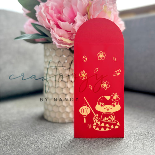 Lunar New Year Red Envelope Year of the Snake, 2025 CNY Snake Red Pocket, Chinese New Year, Tet Viet, Li Xi Tet 2025 Hongbao Red Envelope