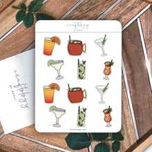 Load image into Gallery viewer, Cocktails Sticker Sheet / Pack of 6
